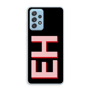 CaseCompany Monogram: Samsung Galaxy A73 Transparant Hoesje