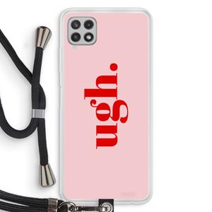 CaseCompany Ugh: Samsung Galaxy A22 4G Transparant Hoesje met koord