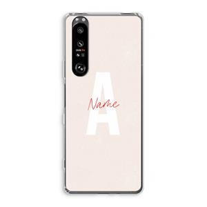 CaseCompany Strawberry Milkshake: Sony Xperia 1 III Transparant Hoesje