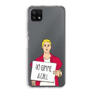 CaseCompany Gimme a call: Samsung Galaxy A22 5G Transparant Hoesje