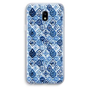 CaseCompany Blauw motief: Samsung Galaxy J3 (2017) Transparant Hoesje