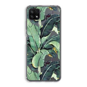 CaseCompany Bananenbladeren: Samsung Galaxy A22 5G Transparant Hoesje