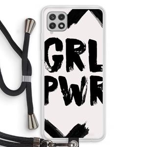CaseCompany Girl Power #2: Samsung Galaxy A22 4G Transparant Hoesje met koord