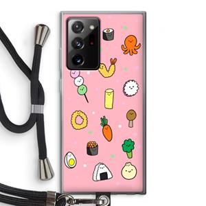 CaseCompany Happy bento friends: Samsung Galaxy Note 20 Ultra / Note 20 Ultra 5G Transparant Hoesje met koord