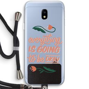 CaseCompany Optimistic flower girl: Samsung Galaxy J3 (2017) Transparant Hoesje met koord