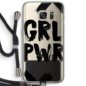 CaseCompany Girl Power #2: Samsung Galaxy S7 Transparant Hoesje met koord