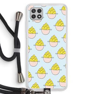 CaseCompany Citroenen: Samsung Galaxy A22 4G Transparant Hoesje met koord
