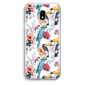 CaseCompany Bloemen tukan: Samsung Galaxy J3 (2017) Transparant Hoesje