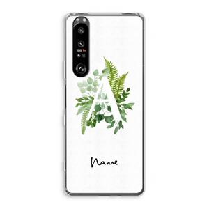 CaseCompany Green Brush: Sony Xperia 1 III Transparant Hoesje