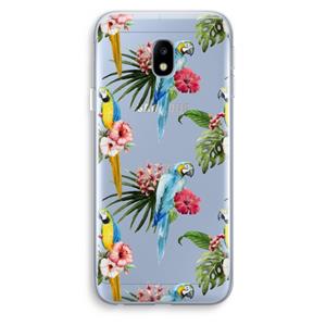 CaseCompany Kleurrijke papegaaien: Samsung Galaxy J3 (2017) Transparant Hoesje