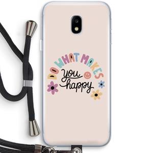 CaseCompany Happy days: Samsung Galaxy J3 (2017) Transparant Hoesje met koord