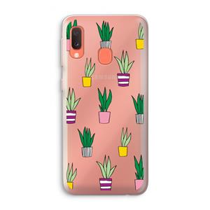 CaseCompany Sanseveria: Samsung Galaxy A20e Transparant Hoesje