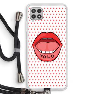 CaseCompany Yolo Denise: Samsung Galaxy A22 4G Transparant Hoesje met koord