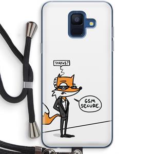 CaseCompany GSM secure: Samsung Galaxy A6 (2018) Transparant Hoesje met koord