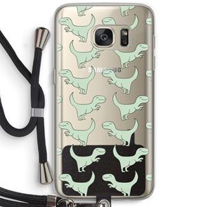 CaseCompany Dinos: Samsung Galaxy S7 Transparant Hoesje met koord