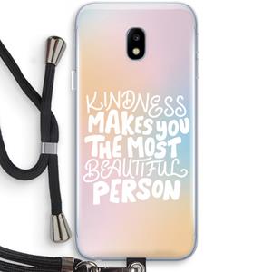 CaseCompany The prettiest: Samsung Galaxy J3 (2017) Transparant Hoesje met koord