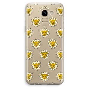 CaseCompany Leeuwenkoppen: Samsung Galaxy J6 (2018) Transparant Hoesje