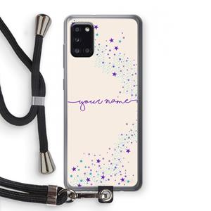CaseCompany Sterren: Samsung Galaxy A31 Transparant Hoesje met koord