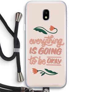 CaseCompany Optimistic flower girl: Samsung Galaxy J3 (2017) Transparant Hoesje met koord