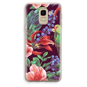 CaseCompany Papegaaien: Samsung Galaxy J6 (2018) Transparant Hoesje