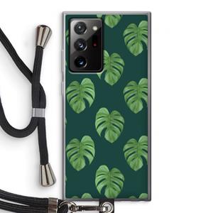 CaseCompany Monstera leaves: Samsung Galaxy Note 20 Ultra / Note 20 Ultra 5G Transparant Hoesje met koord