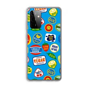 CaseCompany Fruitsticker: Samsung Galaxy A72 Transparant Hoesje
