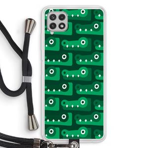 CaseCompany Crocs: Samsung Galaxy A22 4G Transparant Hoesje met koord