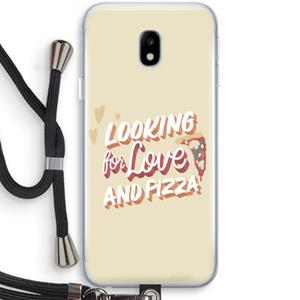 CaseCompany Pizza is the answer: Samsung Galaxy J3 (2017) Transparant Hoesje met koord