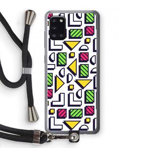 CaseCompany 8-bit N°4: Samsung Galaxy A31 Transparant Hoesje met koord