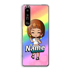 CaseCompany Chibi Maker vrouw: Sony Xperia 1 III Transparant Hoesje