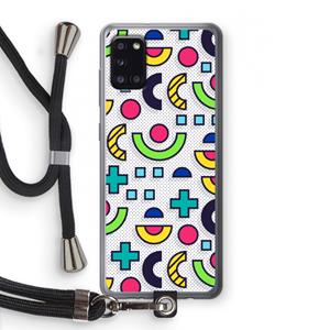 CaseCompany 8-bit N°6: Samsung Galaxy A31 Transparant Hoesje met koord