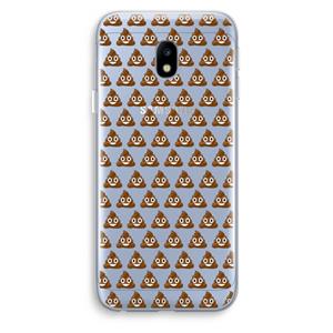 CaseCompany Poop emoji: Samsung Galaxy J3 (2017) Transparant Hoesje