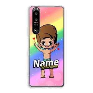 CaseCompany Chibi Maker man: Sony Xperia 1 III Transparant Hoesje