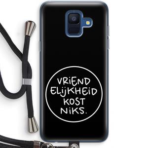 CaseCompany Vriendelijkheid: Samsung Galaxy A6 (2018) Transparant Hoesje met koord