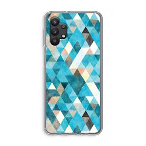 CaseCompany Gekleurde driehoekjes blauw: Samsung Galaxy A32 5G Transparant Hoesje