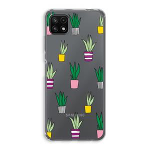 CaseCompany Sanseveria: Samsung Galaxy A22 5G Transparant Hoesje