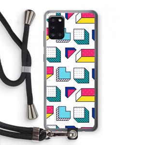CaseCompany 8-bit N°7: Samsung Galaxy A31 Transparant Hoesje met koord