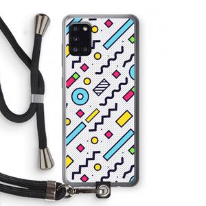 CaseCompany 8-bit N°8: Samsung Galaxy A31 Transparant Hoesje met koord