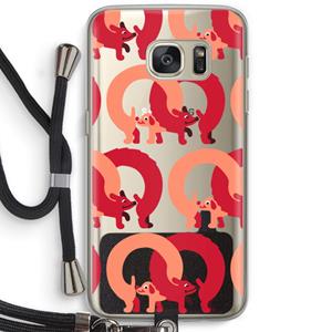 CaseCompany Dogs: Samsung Galaxy S7 Transparant Hoesje met koord