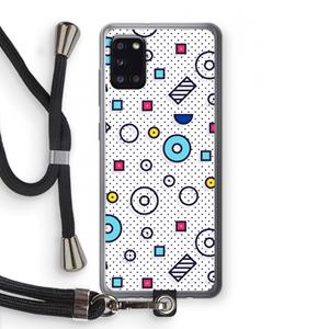 CaseCompany 8-bit N°9: Samsung Galaxy A31 Transparant Hoesje met koord