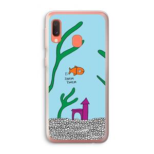 CaseCompany Aquarium: Samsung Galaxy A20e Transparant Hoesje