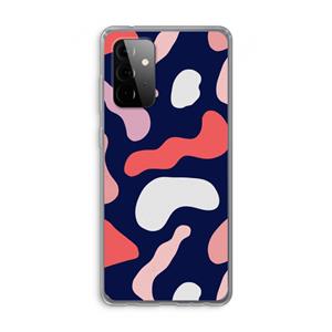 CaseCompany Memphis Shapes Pink: Samsung Galaxy A72 Transparant Hoesje
