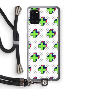 CaseCompany 8-bit N°10: Samsung Galaxy A31 Transparant Hoesje met koord