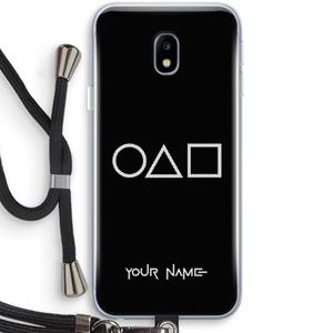CaseCompany Squid Game: Samsung Galaxy J3 (2017) Transparant Hoesje met koord