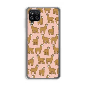CaseCompany Alpacas: Samsung Galaxy A12 Transparant Hoesje