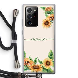 CaseCompany Zonnebloemen: Samsung Galaxy Note 20 Ultra / Note 20 Ultra 5G Transparant Hoesje met koord