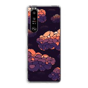 CaseCompany Patroon Wolken: Sony Xperia 1 III Transparant Hoesje