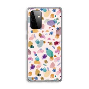 CaseCompany Terrazzo Memphis Pink: Samsung Galaxy A72 Transparant Hoesje