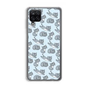 CaseCompany Poezen: Samsung Galaxy A12 Transparant Hoesje