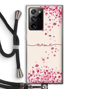 CaseCompany Hartjes en kusjes: Samsung Galaxy Note 20 Ultra / Note 20 Ultra 5G Transparant Hoesje met koord